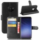 For Galaxy S9 Litchi Texture Horizontal Flip Leather Case with Holder & Wallet & Card Slots(Black) - 1