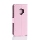 For Galaxy S9 Litchi Texture Horizontal Flip Leather Case with Holder & Wallet & Card Slots(Pink) - 3