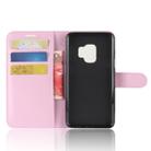 For Galaxy S9 Litchi Texture Horizontal Flip Leather Case with Holder & Wallet & Card Slots(Pink) - 4