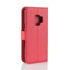 For Galaxy S9 Litchi Texture Horizontal Flip Leather Case with Holder & Wallet & Card Slots(Red) - 3