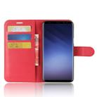 For Galaxy S9 Litchi Texture Horizontal Flip Leather Case with Holder & Wallet & Card Slots(Red) - 5