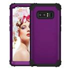 For Galaxy Note 8 Silicone + PC Dropproof Combination Protective Case (Black + Purple) - 1