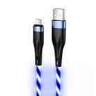 JOYROOM S-1224N3 2.4A Micro USB Intelligent Light Control Streamer Charging Data Cable, Length: 1.2m(Blue) - 1