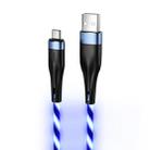 JOYROOM S-1224N3 2.4A Type-C / USB-C Intelligent Light Control Streamer Charging Data Cable, Length: 1.2m (Blue) - 1