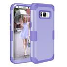 For Galaxy S8 + / G955 Dropproof 3 in 1 Silicone sleeve for mobile phone(Purple) - 1