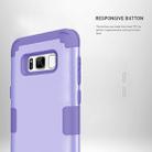 For Galaxy S8 + / G955 Dropproof 3 in 1 Silicone sleeve for mobile phone(Purple) - 3