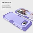 For Galaxy S8 + / G955 Dropproof 3 in 1 Silicone sleeve for mobile phone(Purple) - 4