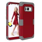 For Galaxy S8 + / G955 Dropproof 3 in 1 Silicone sleeve for mobile phone(Red) - 1