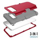 For Galaxy S8 + / G955 Dropproof 3 in 1 Silicone sleeve for mobile phone(Red) - 2