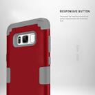 For Galaxy S8 + / G955 Dropproof 3 in 1 Silicone sleeve for mobile phone(Red) - 3