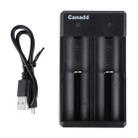Canadd F2 Fast USB Dual Lithium Battery Charger for 3.7V Rechargeable Battery Li-Ion IMR 18650, 18490, 18350, 17670, 17500, 16340(RCR123), 14500, 10440 - 5