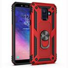 Armor Shockproof TPU + PC Protective Case for Galaxy A6 (2018), with 360 Degree Rotation Holder (Red) - 1