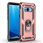 Armor Shockproof TPU + PC Protective Case for Galaxy S8 Plus, with 360 Degree Rotation Holder(Rose Gold) - 1