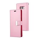 GOOSPERY RICH DIARY for Galaxy S8 PU + TPU Crazy Horse Texture Horizontal Flip Leather Case with Card Slots & Wallet(Pink) - 1