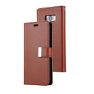 GOOSPERY RICH DIARY for Galaxy S8 + / G9550 PU + TPU Crazy Horse Texture Horizontal Flip Leather Case with Card Slots & Wallet(Brown) - 1