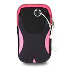 Multi-functional Sports Armband Waterproof Phone Bag for 5.5 Inch Screen Phone, Size: L(Black Pink) - 2
