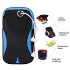 Multi-functional Sports Armband Waterproof Phone Bag for 5.5 Inch Screen Phone, Size: L(Black Blue) - 4