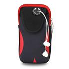 Multi-functional Sports Armband Waterproof Phone Bag for 5.5 Inch Screen Phone, Size: L(Black Red) - 2