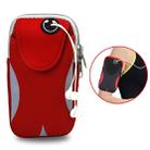 Multi-functional Sports Armband Waterproof Phone Bag for 5.5 Inch Screen Phone, Size: L(Red + Grey) - 1