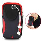 Multi-functional Sports Armband Waterproof Phone Bag for 5 Inch Screen Phone, Size: M(Black Red) - 1