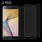 2 PCS For Galaxy J7 Prime 0.26mm 9H Surface Hardness 2.5D Explosion-proof Tempered Glass Screen Film - 1