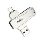 Netac U381 128GB Micro USB + USB 3.0 360 Degrees Rotation Zinc Alloy Flash Drive OTG U Disk - 1
