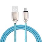 1M Woven Style Metal Head 108 Copper Cores USB-C / Type-C to USB Data Sync Charging Cable, For Galaxy S8 & S8 + / LG G6 / Huawei P10 & P10 Plus / Xiaomi Mi6 & Max 2 and other Smartphones(Blue) - 1