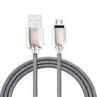 1M Woven Style Metal Head 108 Copper Cores Micro USB to USB Data Sync Charging Cable, For Samsung, HTC, Sony, Huawei, Xiaomi, Meizu and other Android Devices with Micro USB Port(Grey) - 1