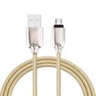 1M Woven Style Metal Head 108 Copper Cores Micro USB to USB Data Sync Charging Cable, For Samsung, HTC, Sony, Huawei, Xiaomi, Meizu and other Android Devices with Micro USB Port(Gold) - 1