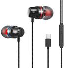 USB-C / Type-C Interface In Ear Wired Mega Bass Earphone with Mic (Black) - 1