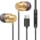 T1  USB-C / Type-C Interface In Ear Wired Stereo Earphone with Mic(Gold) - 1