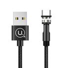 USAMS US-SJ473 U59 2.4A Type-C / USB-C Rotating Aluminum Alloy Magnetic Charging Cable, Length:1m (Black) - 2