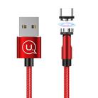 USAMS US-SJ473 U59 2.4A Type-C / USB-C Rotating Aluminum Alloy Magnetic Charging Cable, Length:1m (Red) - 1