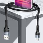 USAMS US-SJ450 U55 2A Micro USB Aluminum Alloy Weave Charging Cable, Length:1m(Black) - 1