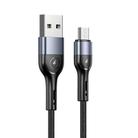 USAMS US-SJ450 U55 2A Micro USB Aluminum Alloy Weave Charging Cable, Length:1m(Black) - 2