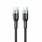 REMAX RC-010 1m 3A Type-C to USB-C / Type-C 18W PD Fast Charging Data Cable(Black) - 1