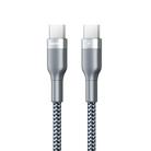 REMAX RC-010 1m 3A Type-C to USB-C / Type-C 18W PD Fast Charging Data Cable(Silver) - 1