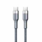 REMAX RC-010 1m 3A Type-C to USB-C / Type-C 18W PD Fast Charging Data Cable(Silver) - 1