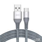 REMAX RC-152A 1m 2.4A USB to USB-C / Type-C Colorful Breathing Data Cable (Silver) - 1