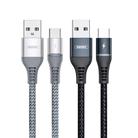 REMAX RC-152A 1m 2.4A USB to USB-C / Type-C Colorful Breathing Data Cable (Silver) - 2