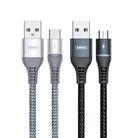 REMAX RC-152M 1m 2.4A USB to Micro USB Colorful Breathing Data Cable (Black) - 2