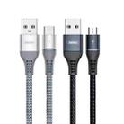 REMAX RC-152M 1m 2.4A USB to Micro USB Colorful Breathing Data Cable (Silver) - 2