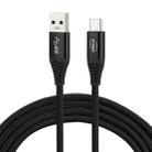 1.2m Nylon Braided Cord USB to Type-C Data Sync Charge Cable with 110 Copper Wires, Support Fast Charging(Black) - 1