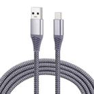 1.2m Nylon Braided Cord USB to Type-C Data Sync Charge Cable with 110 Copper Wires, Support Fast Charging(Grey) - 1