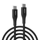 ROCK R13 5A 100W Type-C to Type-C PD Fast Charing Metal Braided Data Sync Cable, Length: 2m (Black) - 1