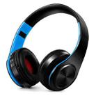 LPT660 Wireless Folding Sports Stereo Music Bluetooth Phones Earphones Support TF Card (Blue) - 1