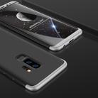 GKK for Galaxy S9+ Three Stage Splicing 360 Degree Full Coverage PC Protective Case Back Cover (Black+Silver) - 1