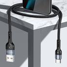 USAMS US-SJ449 U55 2A Type-C / USB-C Aluminum Alloy Weave Charging Cable, Length:1m (Black) - 1