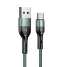 USAMS US-SJ449 U55 2A Type-C / USB-C Aluminum Alloy Weave Charging Cable, Length:1m (Green) - 1