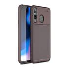 Carbon Fiber Texture Shockproof TPU Case for Galaxy A8s (Brown) - 1